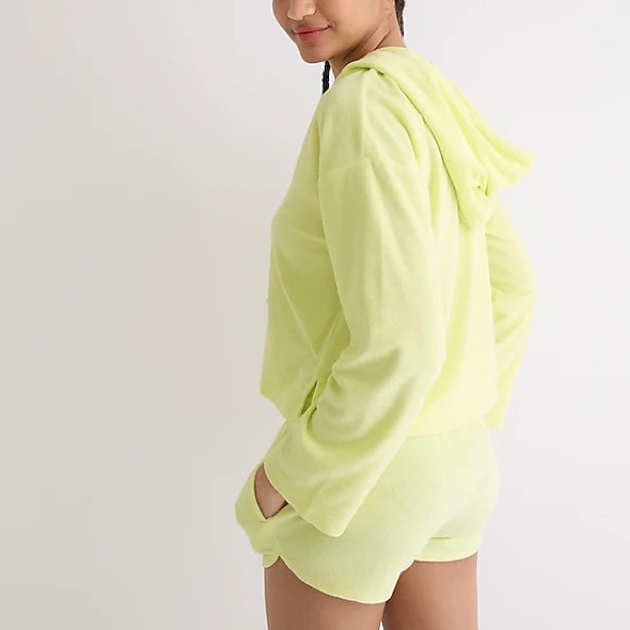 NWT J. Crew Terry V-Neck Hoodie - Picture 2 of 5